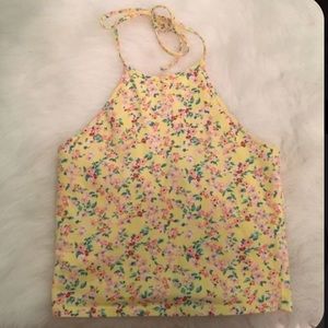 Forever 21 | Yellow Floral Halter Top | Size M